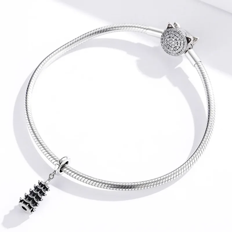 (bilde for) Pandora-stil kinesisk tårn Dangle - SCC1544 - Vis 2