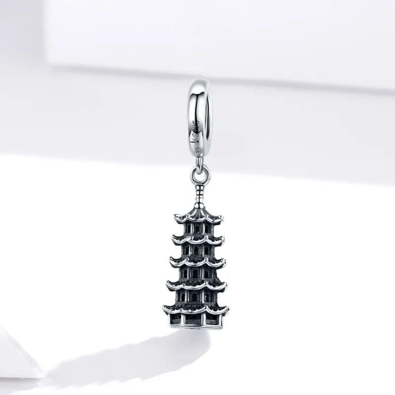 (bilde for) Pandora-stil kinesisk tårn Dangle - SCC1544 - Vis 4