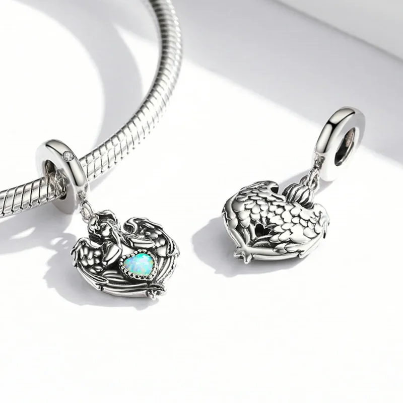 (bilde for) Pandora Style Angel Pray Love Dangle - BSC568 - Vis 4