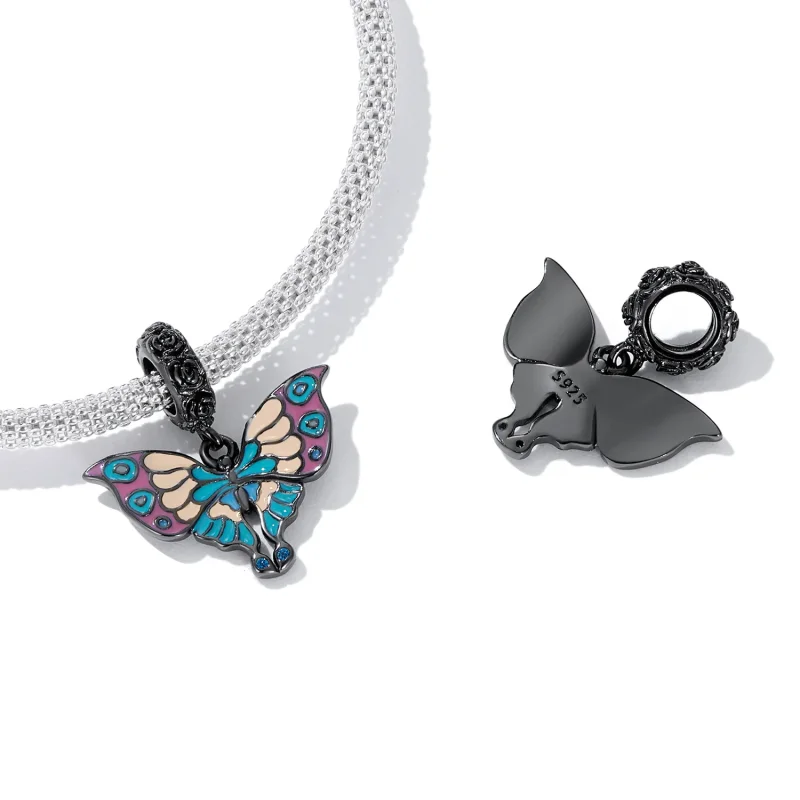 (bilde for) Pandora Style Artistic Butterfly Dingle - SCC2240 - Vis 4
