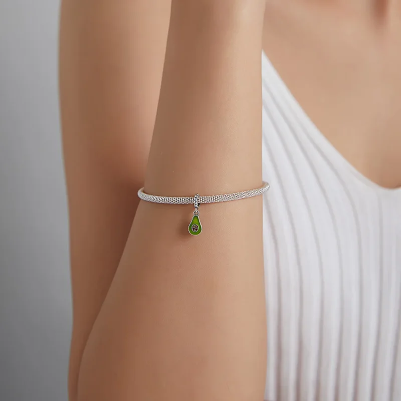 (bilde for) Pandora Style Avocado Dangle - BSC472 - Vis 5