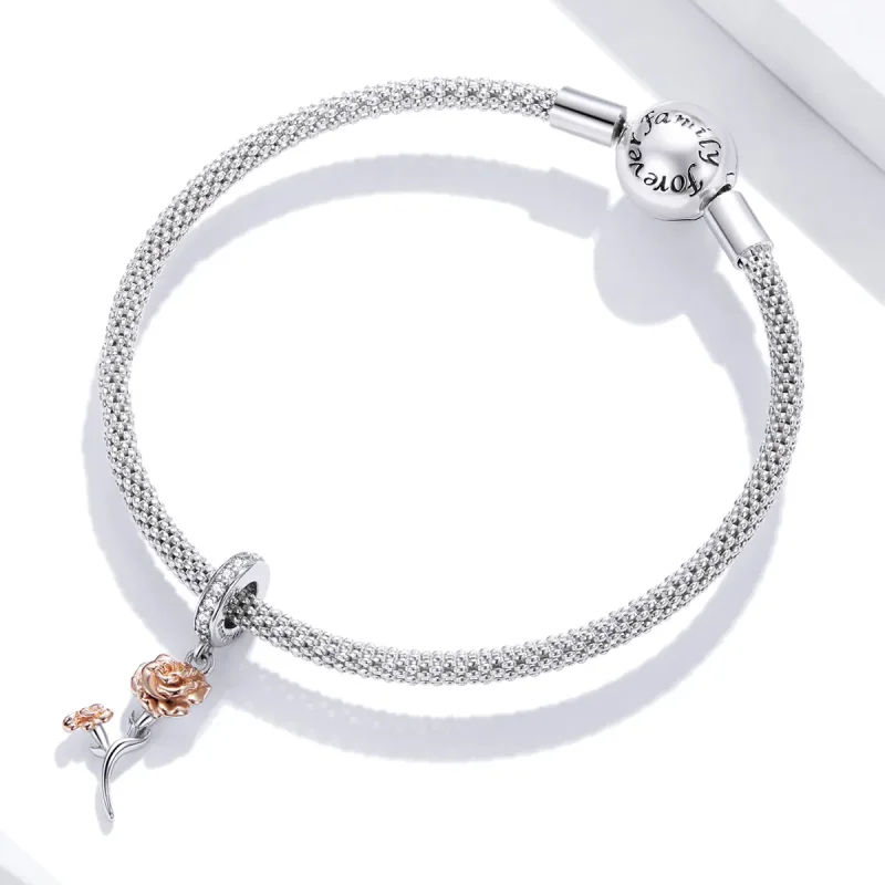 (bilde for) Pandora Style Carnation Dangle - BSC422 - Vis 3