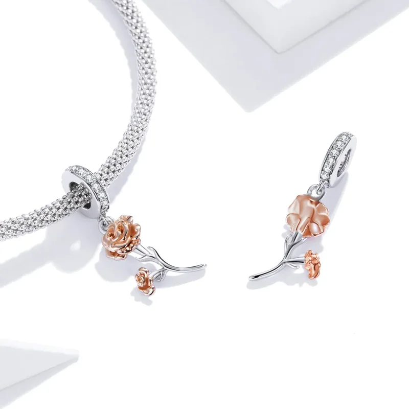(bilde for) Pandora Style Carnation Dangle - BSC422 - Vis 4
