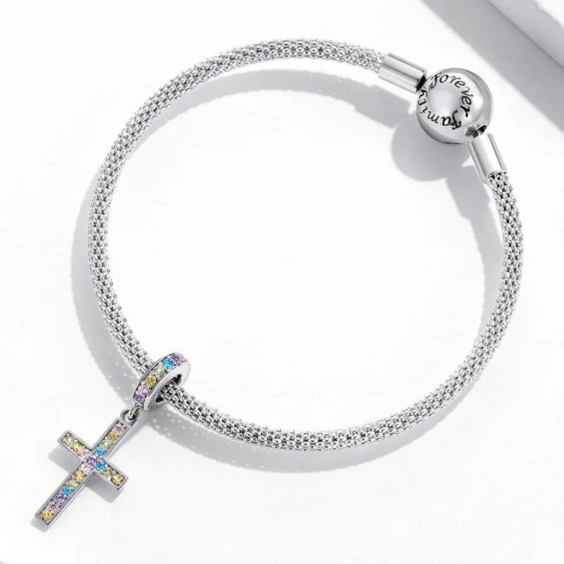 (bilde for) Pandora Style Colorful Cross Dangle - SCC2156 - Vis 3