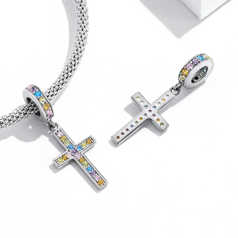 (bilde for) Pandora Style Colorful Cross Dangle - SCC2156 - Vis 4