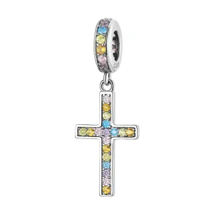 (bilde for) Pandora Style Colorful Cross Dangle - SCC2156