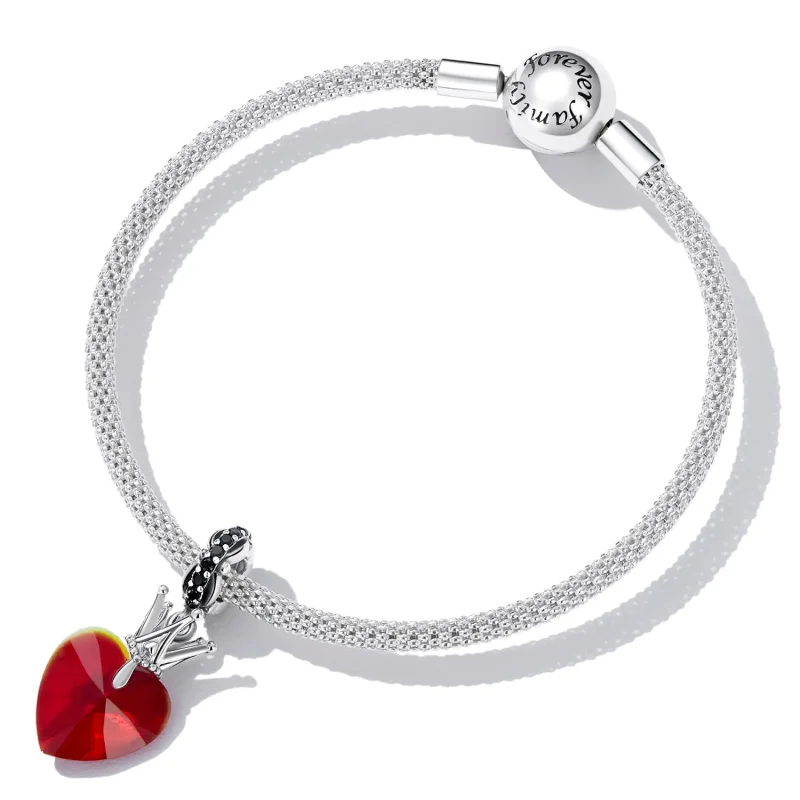 (bilde for) Pandora Style Crown Heart Dangle - SCC2247 - Vis 5