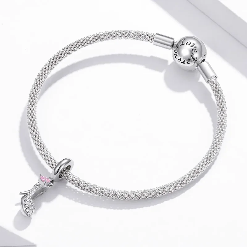 (bilde for) Pandora Style Crystal Slipper Dingle - BSC411 - Vis 3
