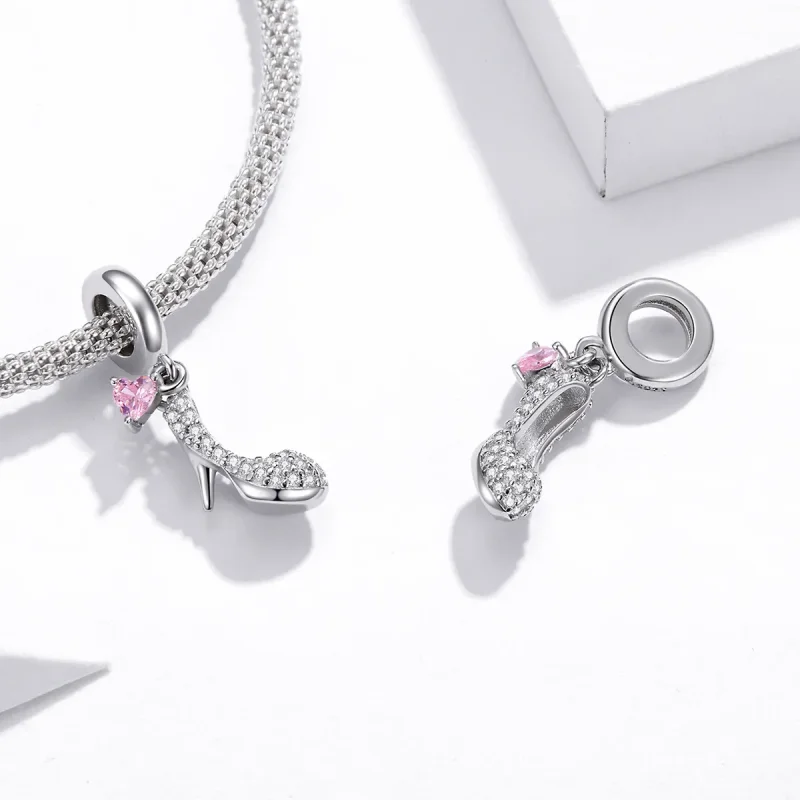 (bilde for) Pandora Style Crystal Slipper Dingle - BSC411 - Vis 4