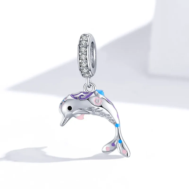 (bilde for) Pandora Style Dolphin Dangle - BSC159 - Vis 2
