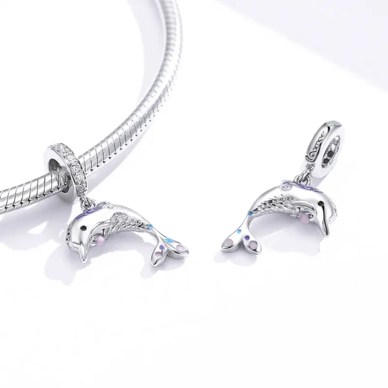 (bilde for) Pandora Style Dolphin Dangle - BSC159 - Vis 4
