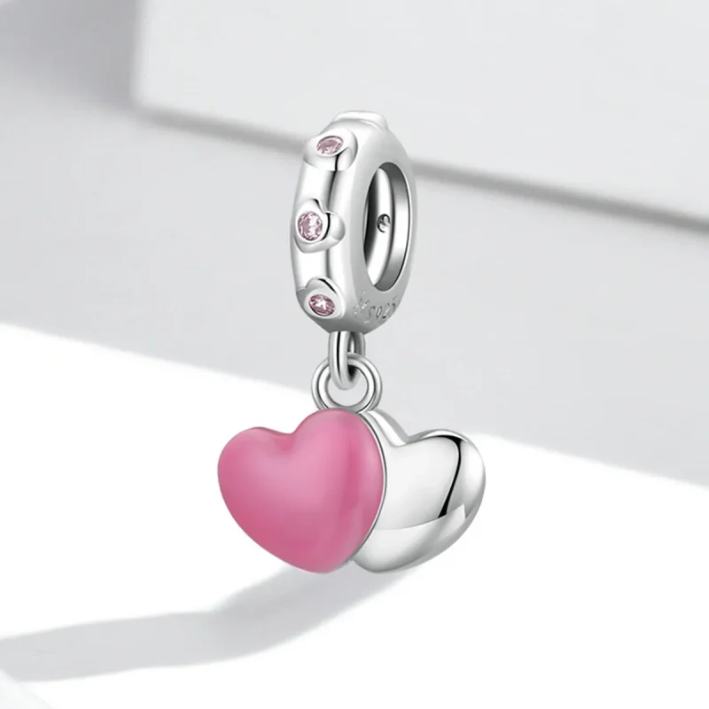 (bilde for) Pandora Style Double Love Dangle - SCC2006 - Vis 2
