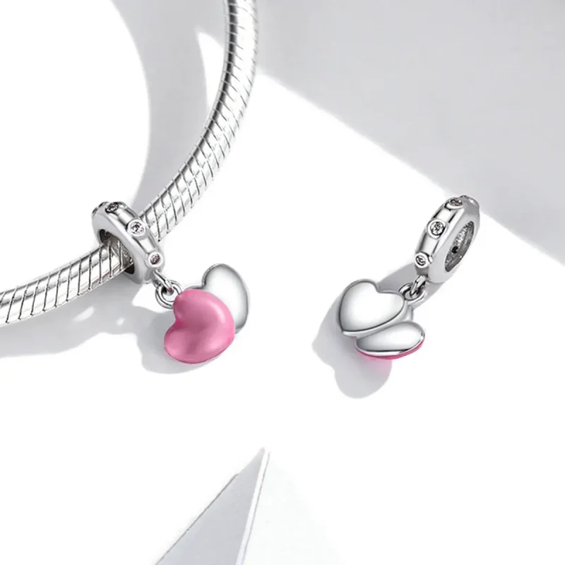 (bilde for) Pandora Style Double Love Dangle - SCC2006 - Vis 4