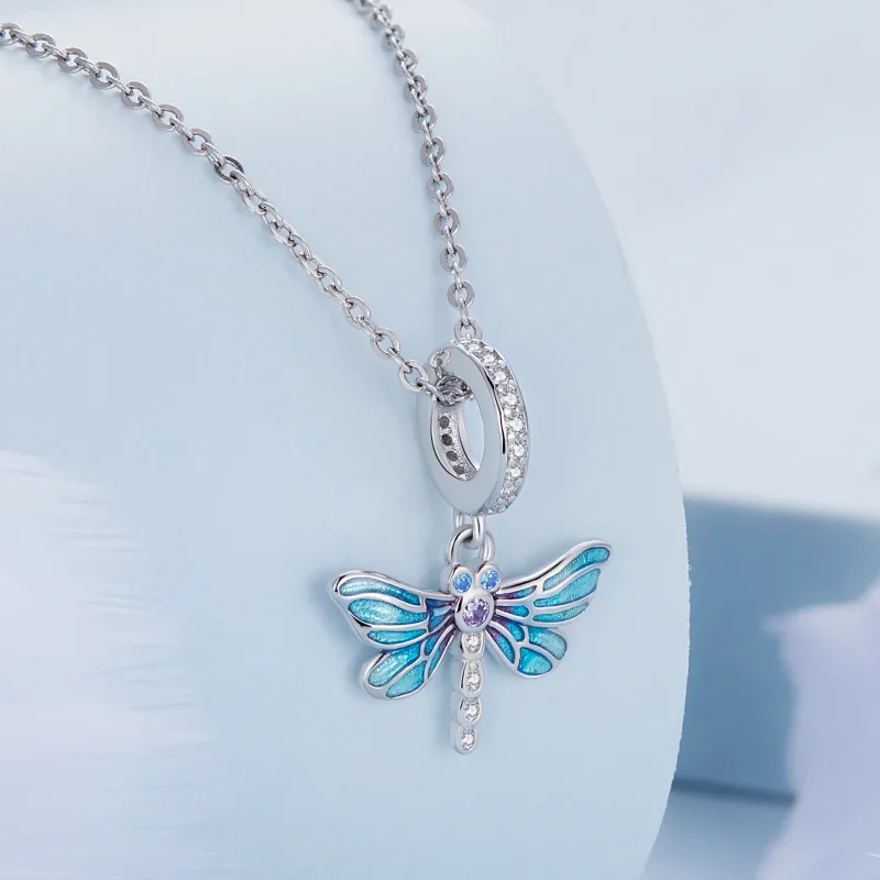 (bilde for) Pandora Style Dragonfly Dangle - BSC665 - Vis 2