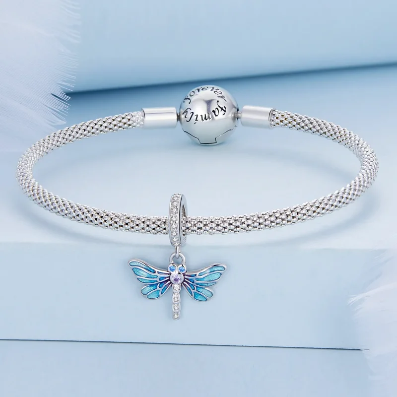 (bilde for) Pandora Style Dragonfly Dangle - BSC665 - Vis 3