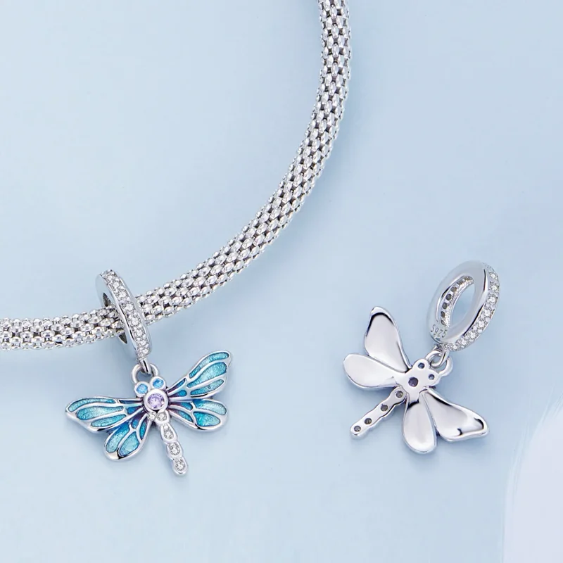 (bilde for) Pandora Style Dragonfly Dangle - BSC665 - Vis 4