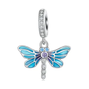 (bilde for) Pandora Style Dragonfly Dangle - BSC665