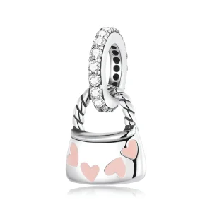 Pandora Style Exquisite Heart Bag Dangle - SCC2153 (bilde for) Pandora Style Exquisite Heart Bag Dangle - SCC2153