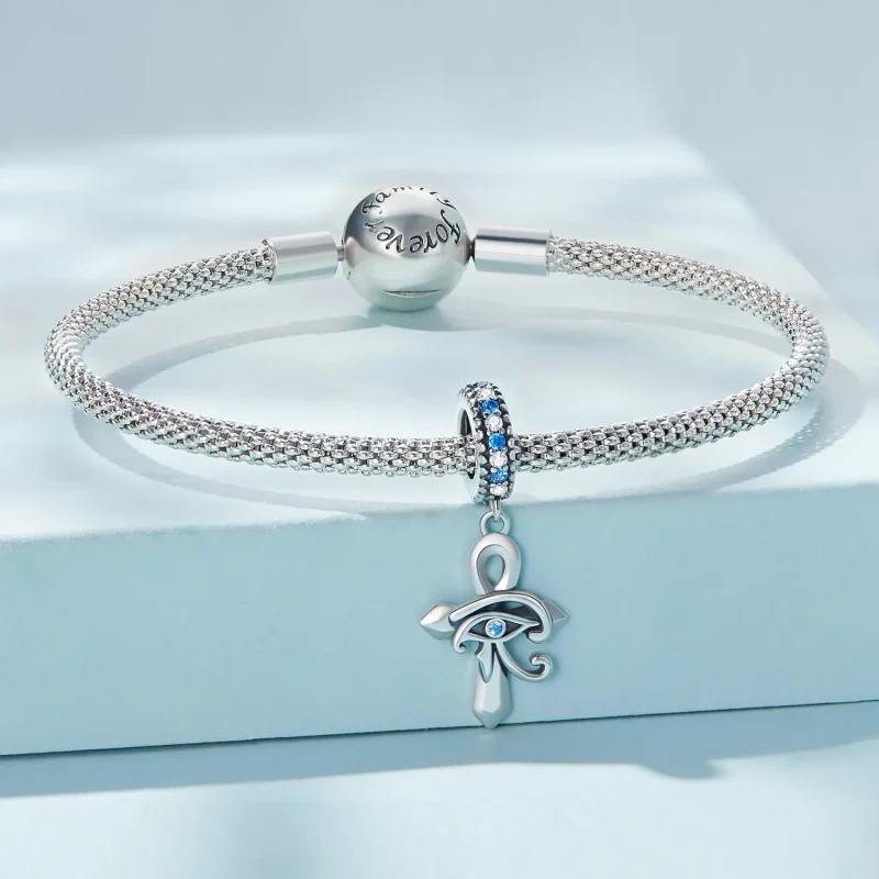 (bilde for) Pandora Style Eye of Horus On The Cross Dangle - SCC2371 - Vis 3