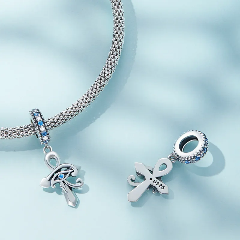 (bilde for) Pandora Style Eye of Horus On The Cross Dangle - SCC2371 - Vis 4