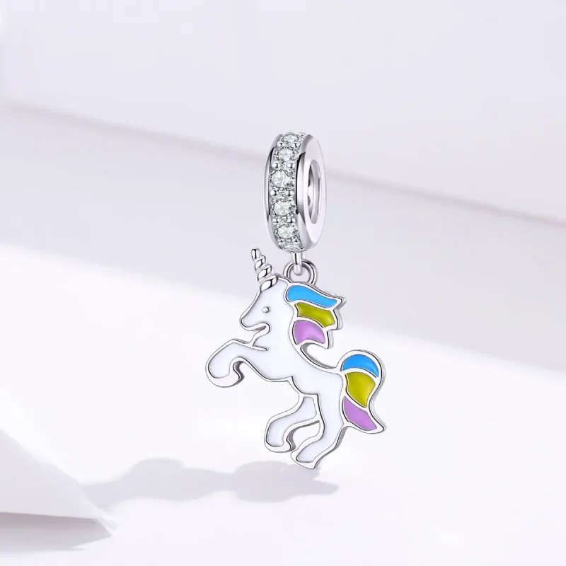 (bilde for) Pandora Style Fantasy Unicorn Dangle - BSC075 - Vis 2