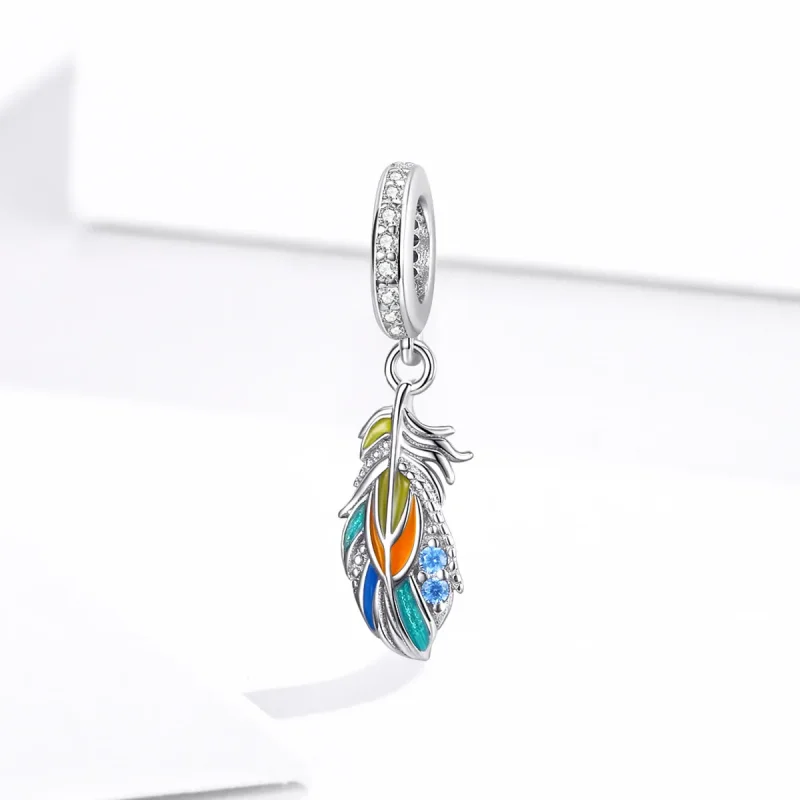 (bilde for) Pandora Style Fargerike Fjær Dingler - BSC304 - Vis 2