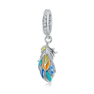 (bilde for) Pandora Style Fargerike Fjær Dingler - BSC304