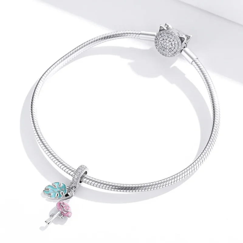 (bilde for) Pandora Style Flamingo Dangle - BSC277 - Vis 3