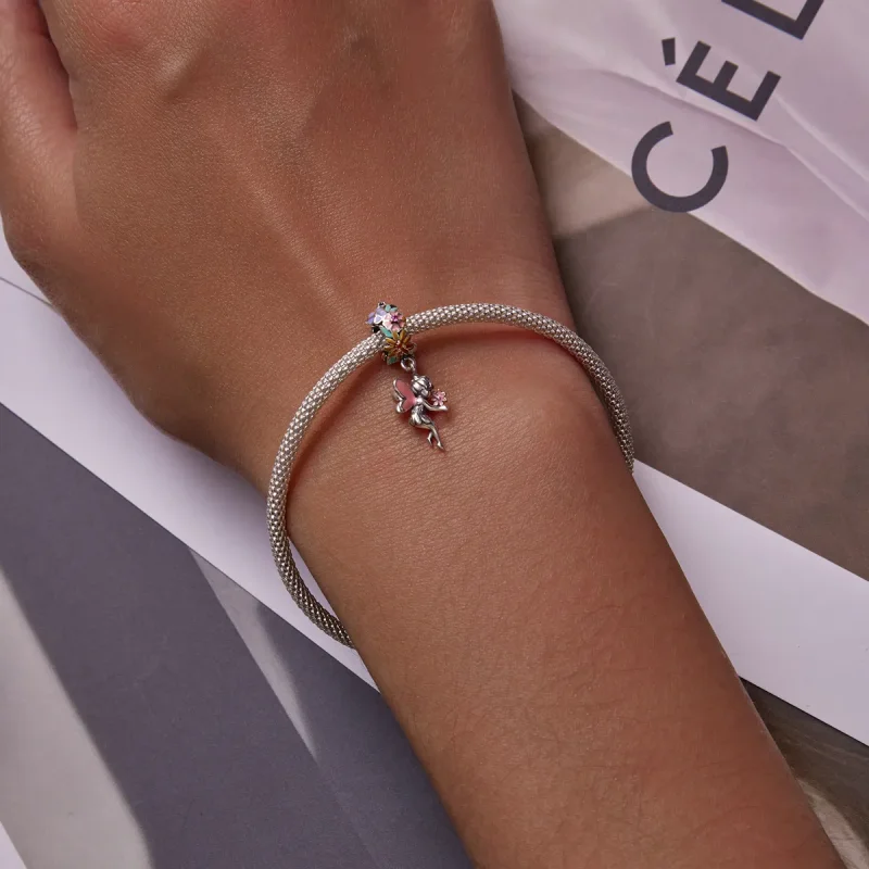 (bilde for) Pandora Style Flower Alf Dangle - BSC592 - Vis 5