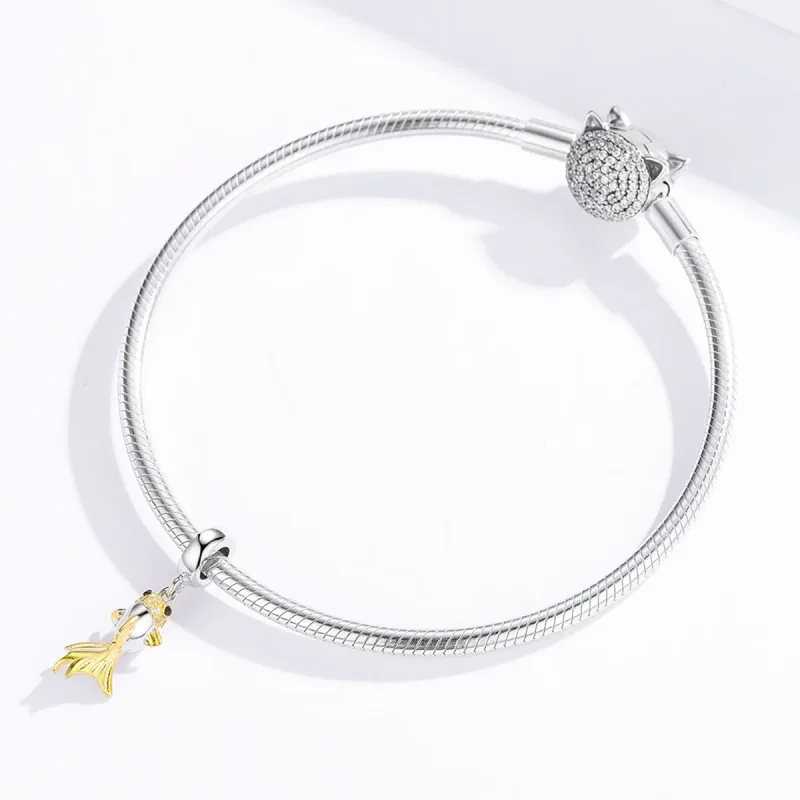 (bilde for) Pandora Style Golden Koi Dangle - BSC127 - Vis 3