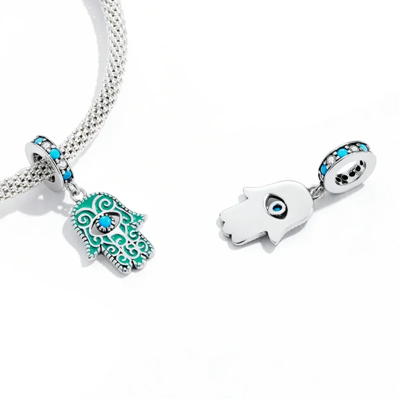 (bilde for) Pandora Style Hand of Fatima Dangle - BSC593 - Vis 3