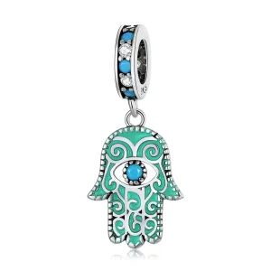(bilde for) Pandora Style Hand of Fatima Dangle - BSC593