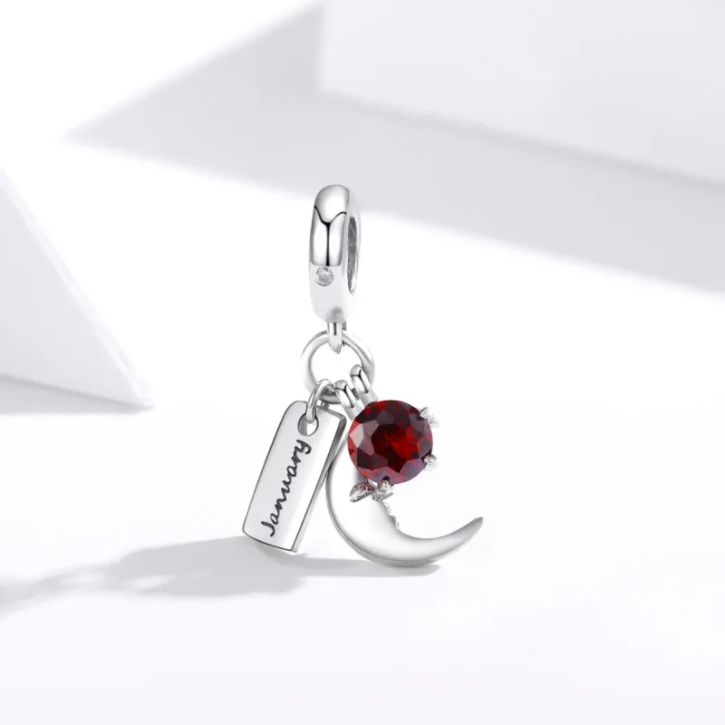 (bilde for) Pandora Style January Birthstone Dangle - SCC1719 - Vis 2