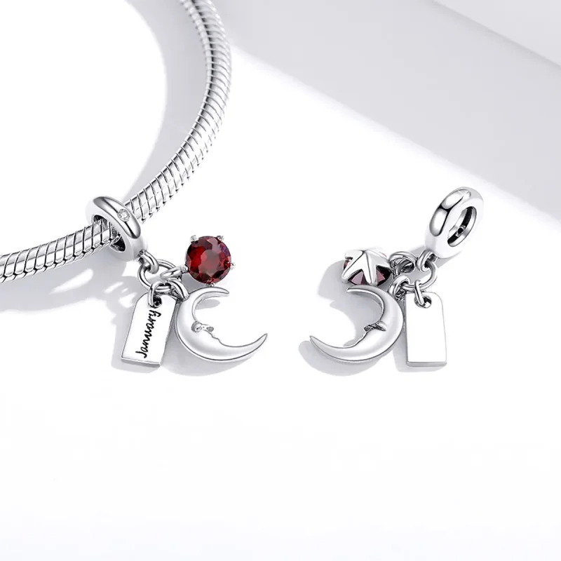 (bilde for) Pandora Style January Birthstone Dangle - SCC1719 - Vis 4