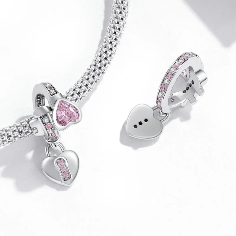 (bilde for) Pandora Style Love Lock Dingle - SCC2124 - Vis 4