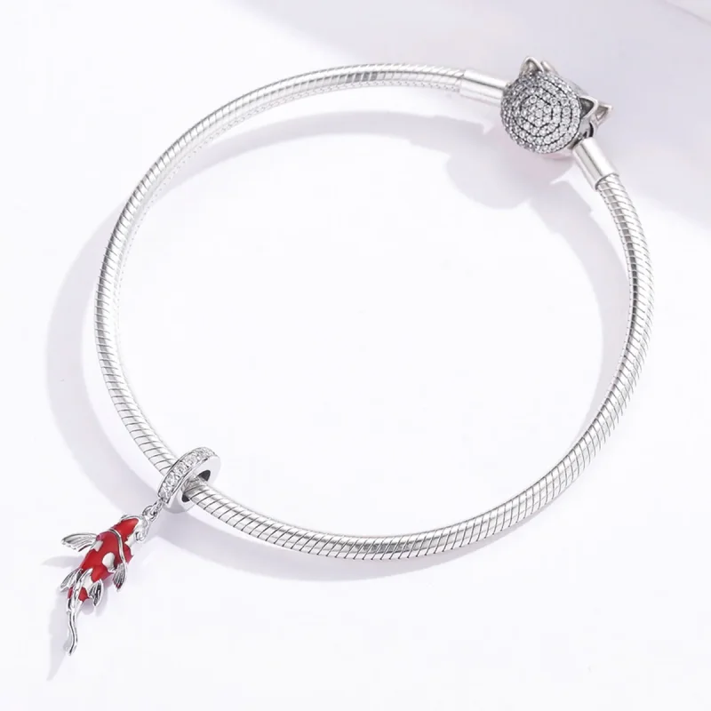 (bilde for) Pandora Style Lucky Koi Dangle - BSC085 - Vis 3