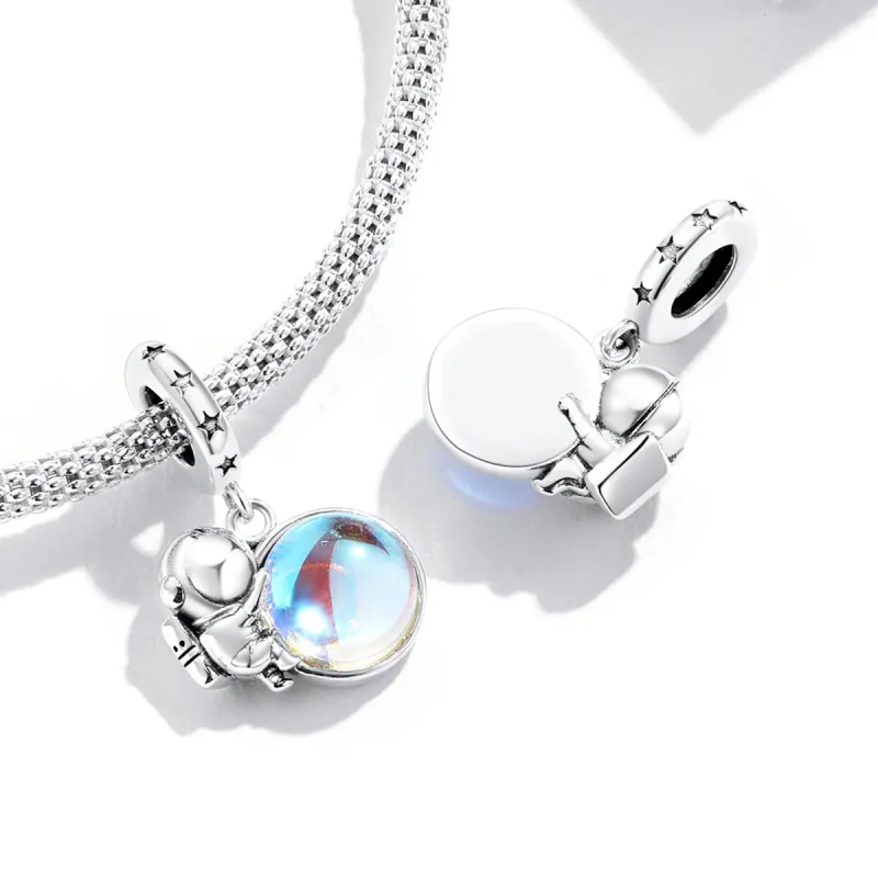 (bilde for) Pandora Style Lunar Astronaut Dangle - BSC581 - Vis 4