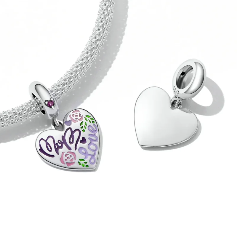 (bilde for) Pandora Style Morsdag - Fargerike graffitihjerter Dangle - BSC594 - Vis 4