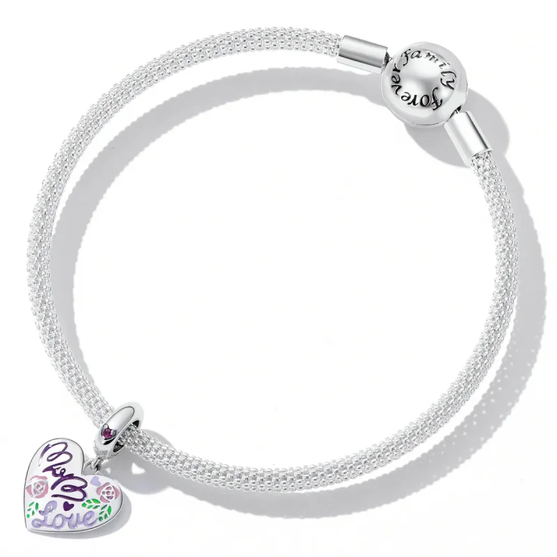 (bilde for) Pandora Style Morsdag - Fargerike graffitihjerter Dangle - BSC594 - Vis 5
