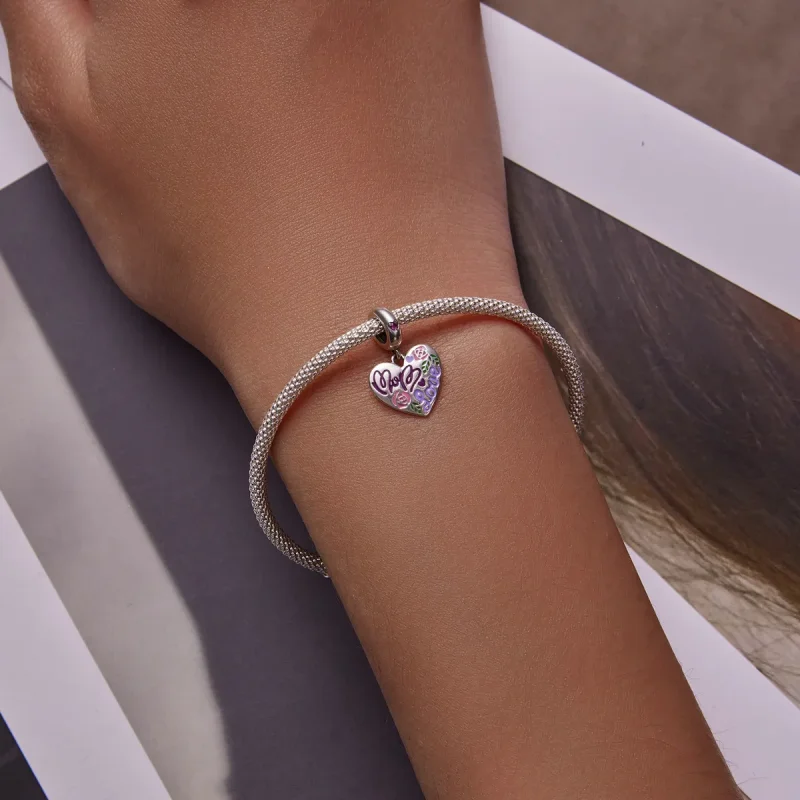 (bilde for) Pandora Style Morsdag - Fargerike graffitihjerter Dangle - BSC594 - Vis 6