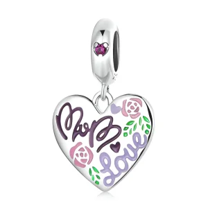 (bilde for) Pandora Style Morsdag - Fargerike graffitihjerter Dangle - BSC594