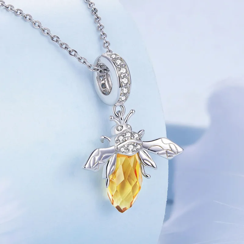 (bilde for) Pandora Style Murano Glass Bee Dangle - BSC710 - Vis 2