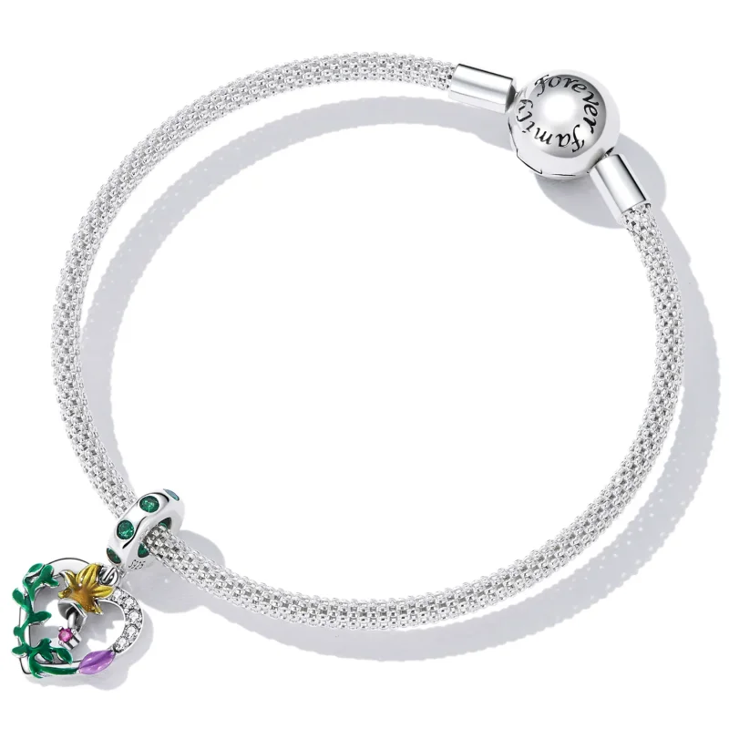 (bilde for) Pandora Style Openwork Love Flowers Dingle - SCC2249 - Vis 5