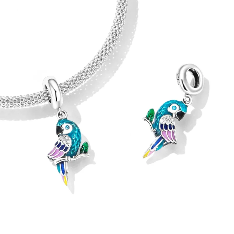 (bilde for) Pandora Style Parrot Dangle - SCC2271 - Vis 4