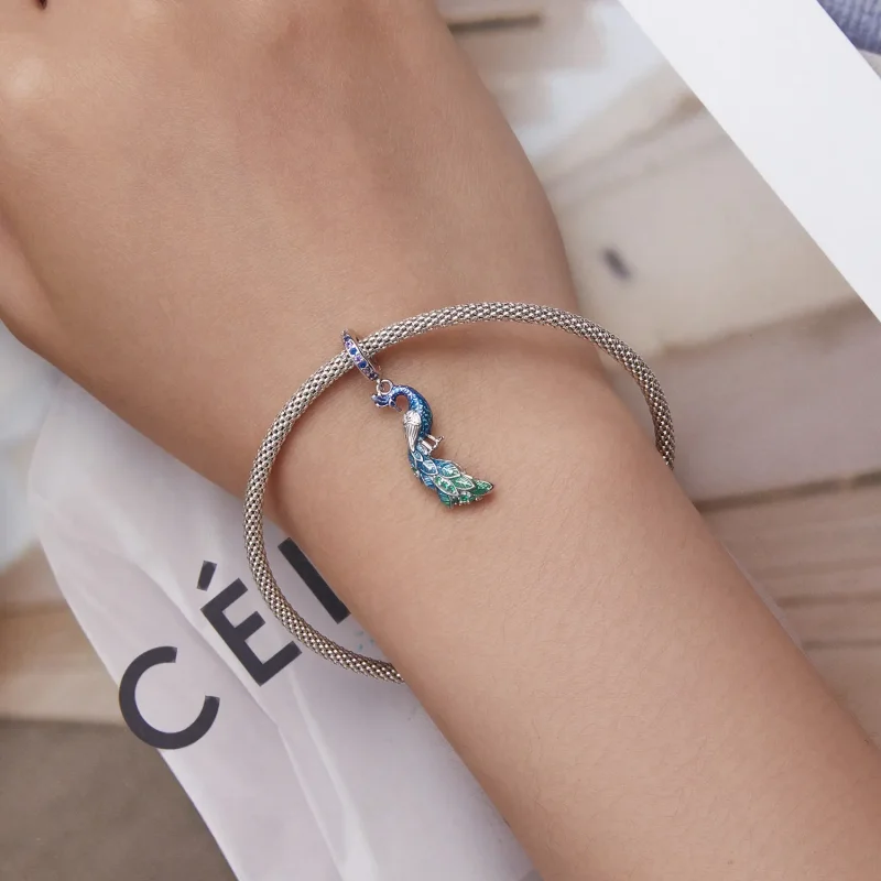 (bilde for) Pandora Style Peacock Dangle - BSC696 - Vis 5