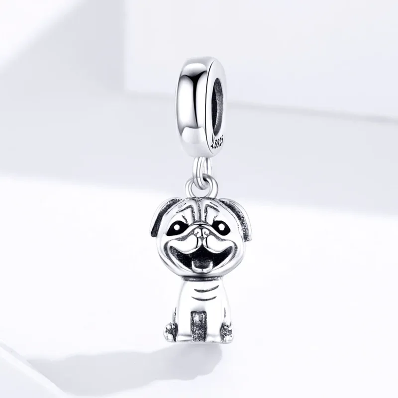 (bilde for) Pandora Style Pug Dangle - SCC1320 - Vis 2