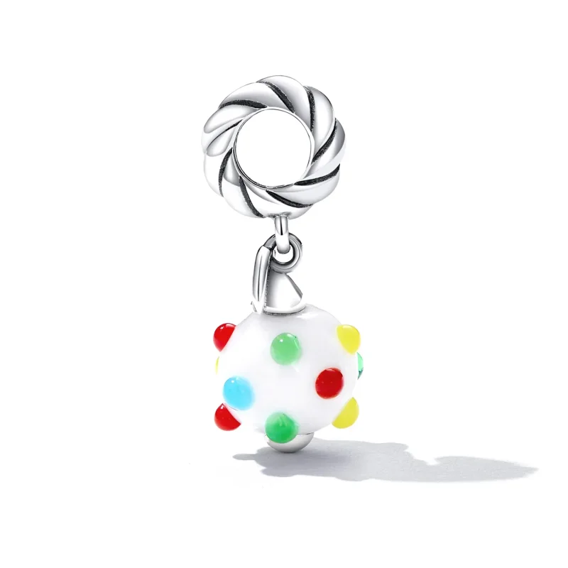 (bilde for) Pandora Style Rainbow Glass Dangle - SCC2225 - Vis 3