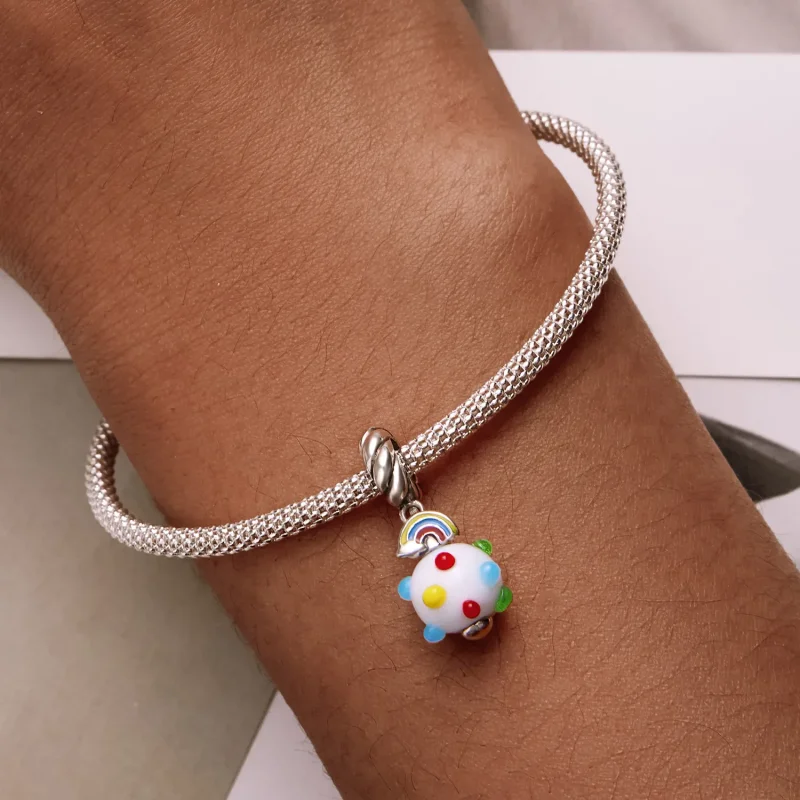 (bilde for) Pandora Style Rainbow Glass Dangle - SCC2225 - Vis 6