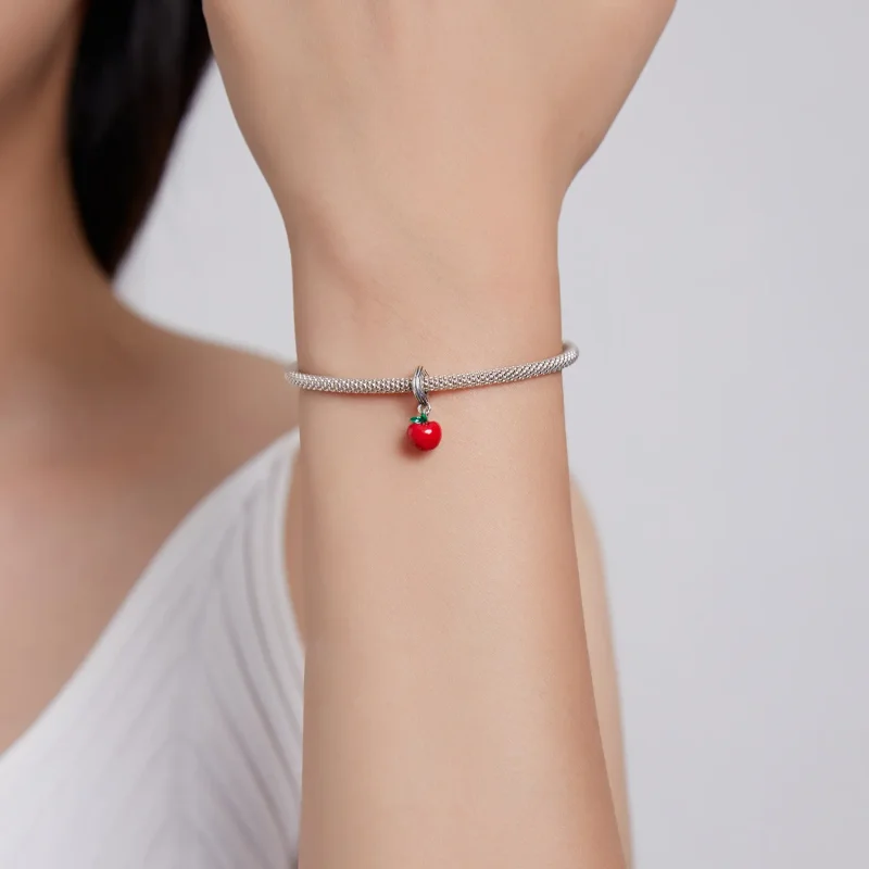 (bilde for) Pandora Style Red Apple Dingle - SCC1913 - Vis 5