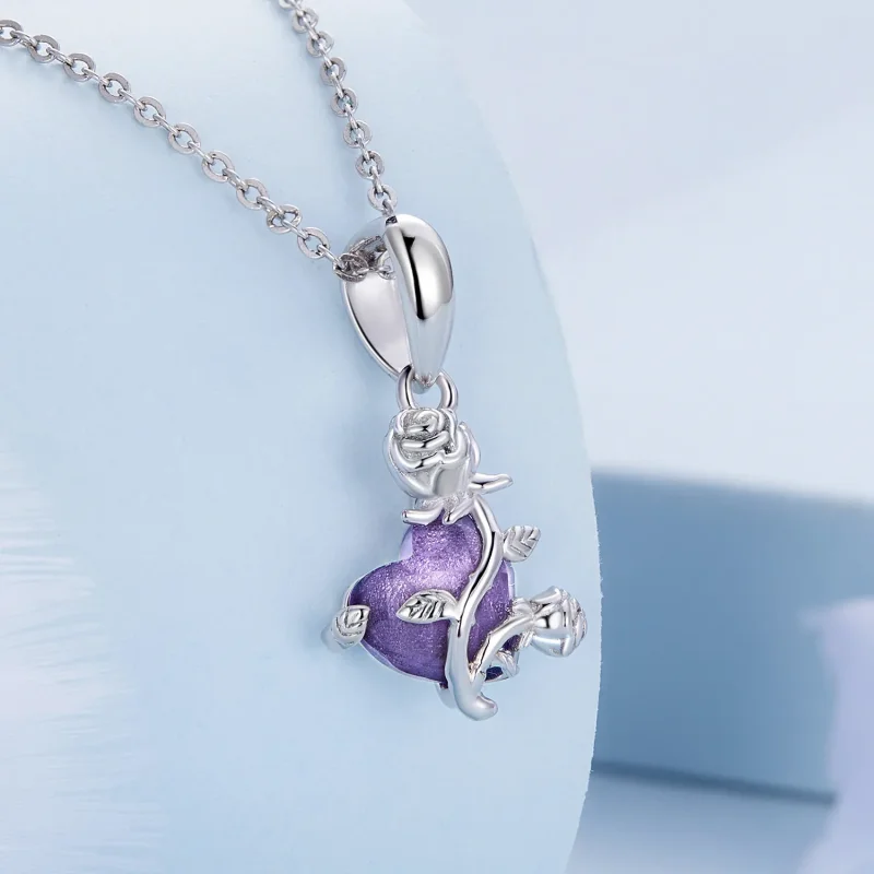 (bilde for) Pandora Style Rose Heart Dingle - BSC661 - Vis 2